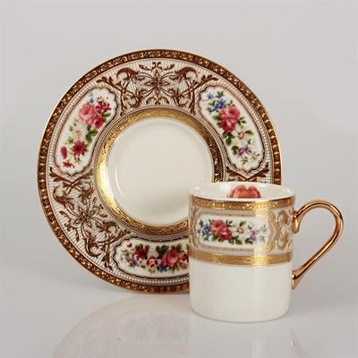 Royking Flower Pattern Set of 6 Coffee Cups