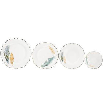 Royking Color Wing Bone Porselen 24 Parça 6 Kişilik Yemek Takımı