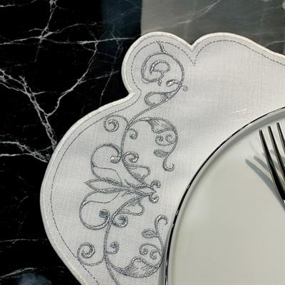 Royking Lace 6-Piece Charger - Silver