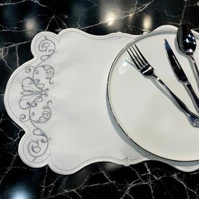 Royking Lace 6-Piece Charger - Silver