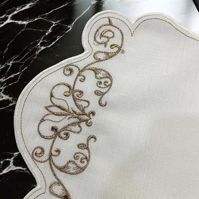 Royking Lace Rose 6-Piece Charger - Gold