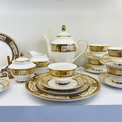 Porselen Kahvaltı TakımlarıRoyking Desert 24 Parça Çay Seti