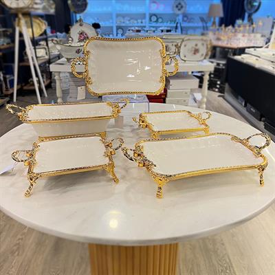 Sofra Sunum SetleriRoyking Elegance 5 Parça Sunum Seti Gold