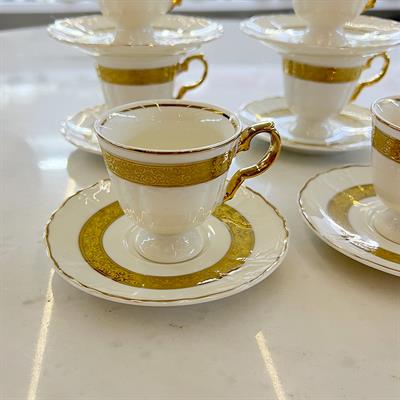Royking Golden 6 Piece Coffee Cup Set