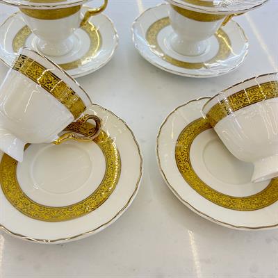 Royking Golden 6 Piece Coffee Cup Set