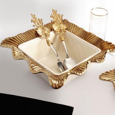 Royking Lace Kare Sunum Kasesi - Altın