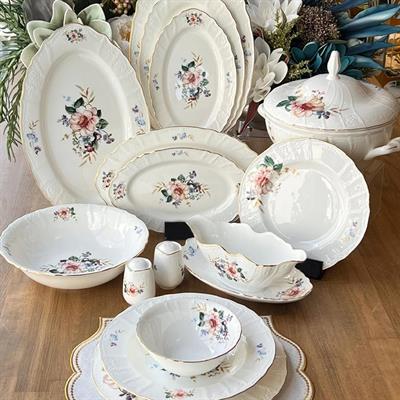 Royking Little Garden 62 Parça 12 Kişilik Porselen Yemek Takımı