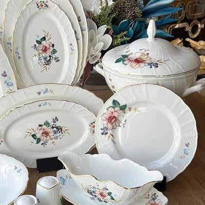 Royking Little Garden 62 Parça 12 Kişilik Porselen Yemek Takımı
