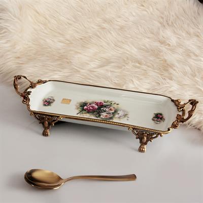 Royking Miniature Antique Rectangular Presentation Plate - Small Size