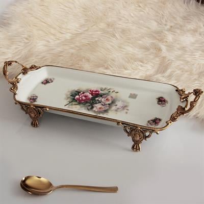 Royking Miniature Antique Dikdörtgen Sunum Tabağı - Büyük Boy