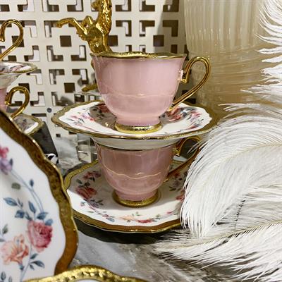 Royking Nicole Set of 6 Coffee Cups - Pink