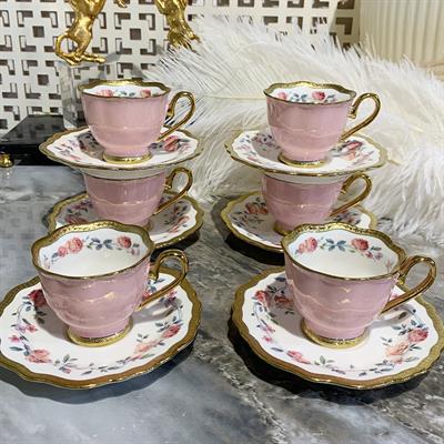 Royking Nicole Set of 6 Coffee Cups - Pink