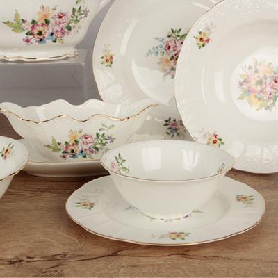 Royking Pink Garden 62 Piece Porcelain Dinner Set for 12 People