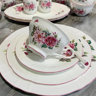 Royking Pink Rose 44 Parça Kahvaltı Takımı