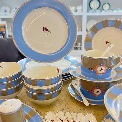 Royking Qush Blue 48 Piece Breakfast Set