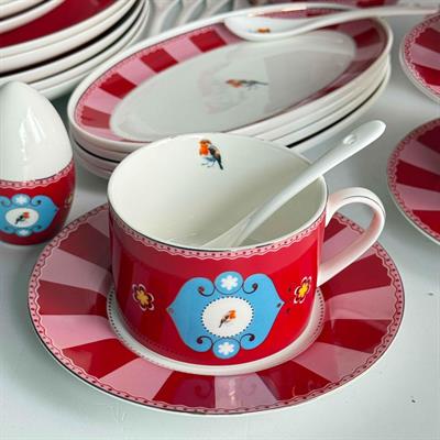 Royking Qush Red 48 Parça Kahvaltı Takımı