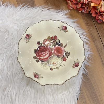 Royking Rose Ayaklı Salata Kasesi - A