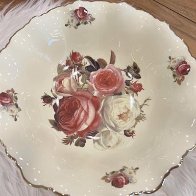 Royking Rose Ayaklı Salata Kasesi - A