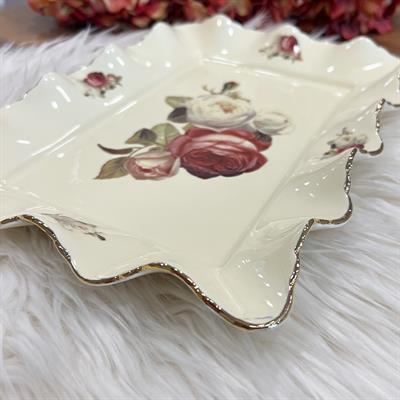 Royking Rose Dikdörtgen Sunum Tabağı 31 cm