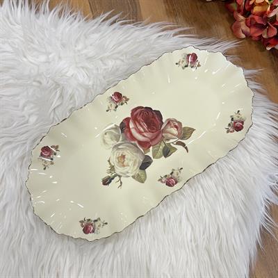 Royking Rose Oval Kayık Tabak 36 cm