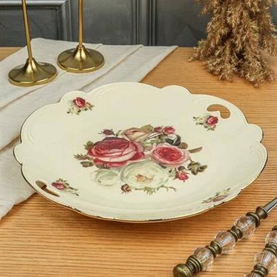 SunumlukRoyking Rose Yuvarlak Sunum Tabağı 30 cm