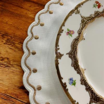 Royking Twist Rose 6-Piece Charger - Gold