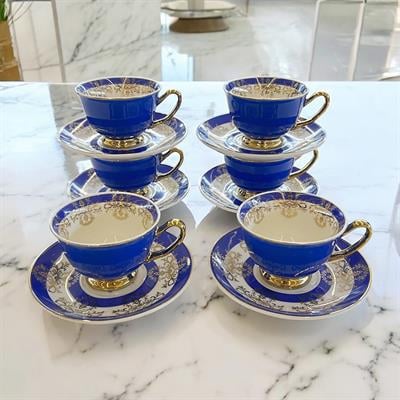 Royking Vivid 6 Lı Kahve Fincan Takımı - Mavi