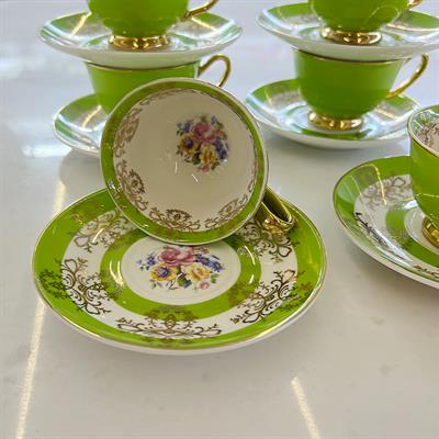 Royking Vivid 6 Lı Kahve Fincan Takımı - Yeşil