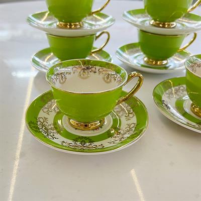 Royking Vivid 6 Lı Kahve Fincan Takımı - Yeşil