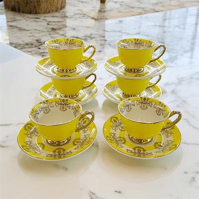Royking Vivid 6 Lı Kahve Fincan Takımı - Sarı