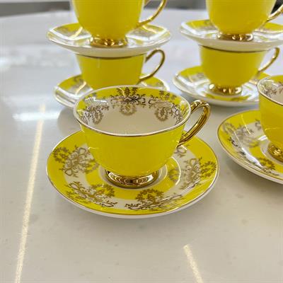 Royking Vivid 6 Lı Kahve Fincan Takımı - Sarı