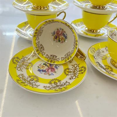 Royking Vivid 6 Lı Kahve Fincan Takımı - Sarı