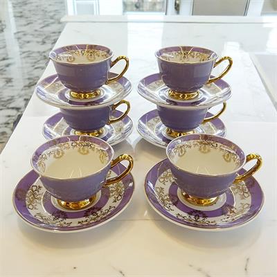 Royking Vivid 6 Piece Coffee Cup Set - Lilac