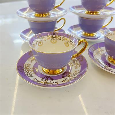 Royking Vivid 6 Piece Coffee Cup Set - Lilac