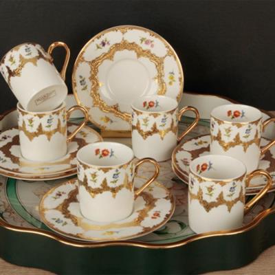 Royking White Flower 6 Lı Kahve Fincan Takımı