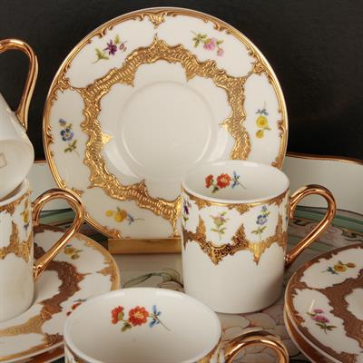 Royking White Flower Set of 6 Coffee Cups