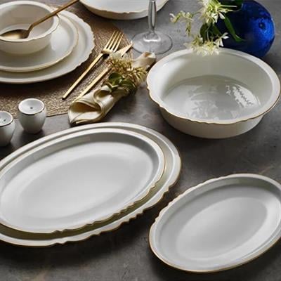 Rumi 60 Parça 12 Kişilik Yemek Takımı Gold
