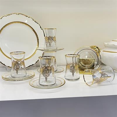 Şah 6 Lı Çay Seti Gold