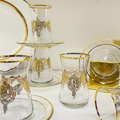 Şah 6 Lı Çay Seti Gold