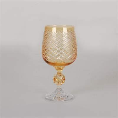 Sterna Verşan Crystal Set of 6 Coffee and Water Glasses 230 ml - Honey