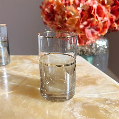 Sufi 6 Piece Glass - Striped Gold