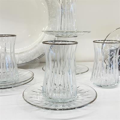 Sunline 6 Lı Çay Seti Platin