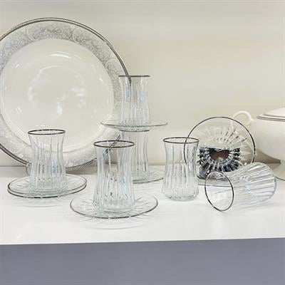 Sunline 6 Lı Çay Seti Platin