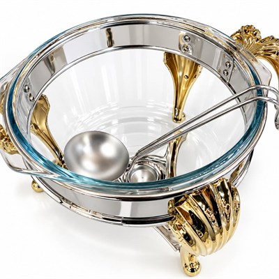 Suntoza Isıtıcılı Çorba Servis Seti 4 Litre - Gold