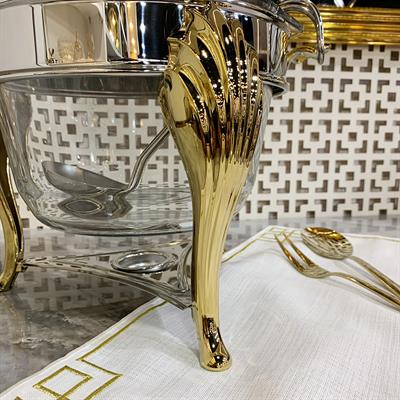 Suntoza Isıtıcılı Çorba Servis Seti 4 Litre - Gold