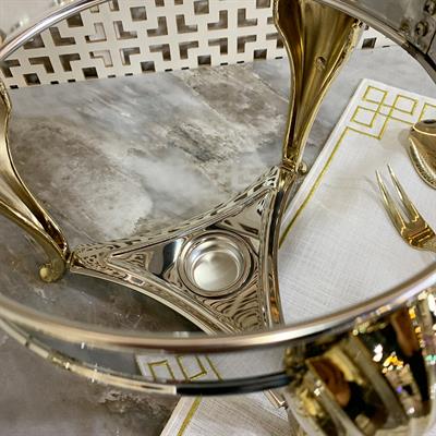 Suntoza Isıtıcılı Çorba Servis Seti 4 Litre - Gold