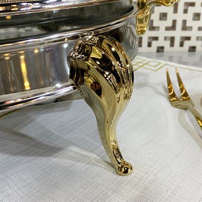 Suntoza Oval Isıtıcılı Servis Seti 3,4 Litre - Gold