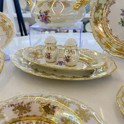 Thun Ophelia Çekoslavak Sedef 77 Parça Yemek Takımı Gold