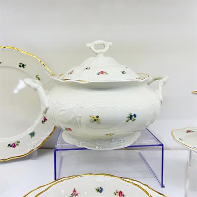 Thun Maria Louise Çiçek 77 Parça Yemek Takımı Gold