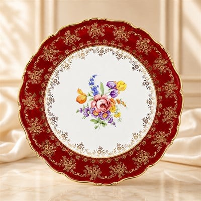 Thun Ophelia 77 Piece Dinner Set Burgundy